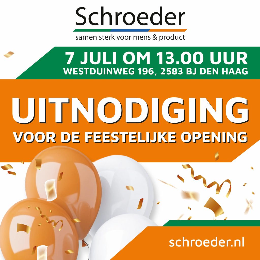 Uitnodiging Westduinweg Schroeder