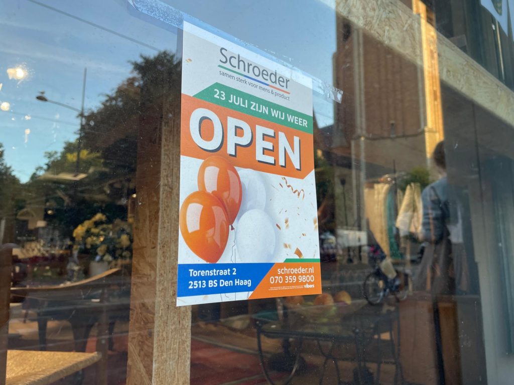 Schroeder Torenstraat Den Haag weer open